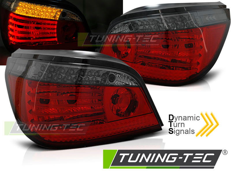 Feux arrière à LED rouge fumé SEQ compatibles BMW E60 LCI 03.07-12.09