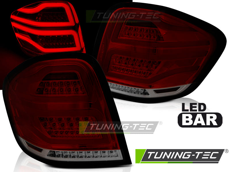 Feux arrière à LED rouges fumés compatibles avec Mercedes Classe M W164 (2005-2008)