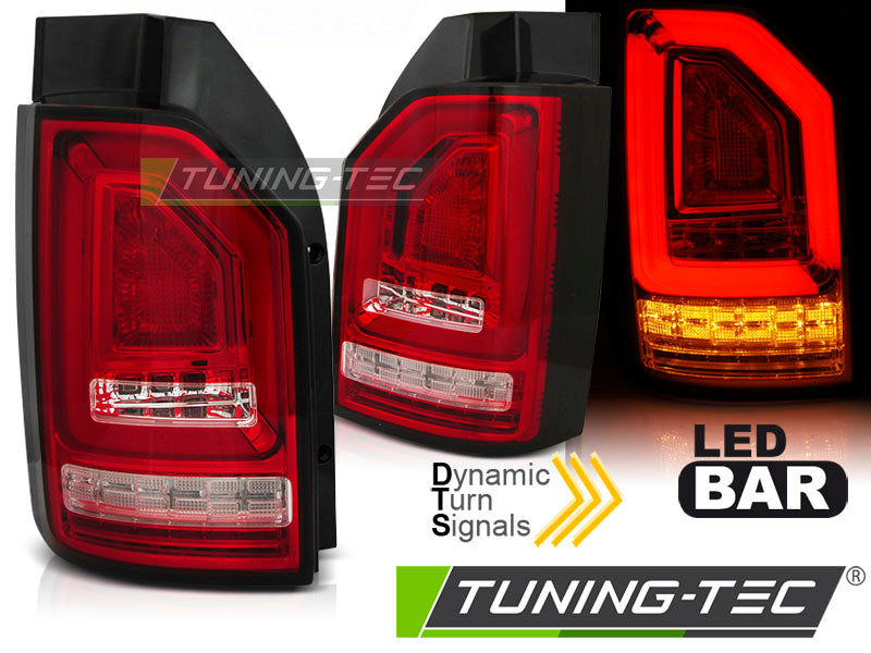 Feux arrière à LED rouges et blancs compatibles avec l'ampoule d'origine VW T615-19