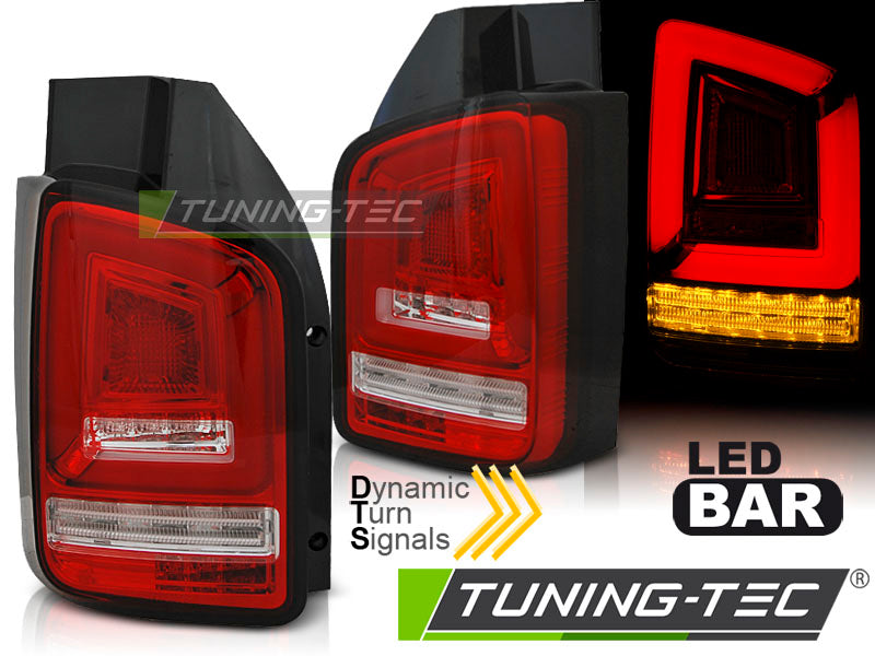 Feux arrière à LED rouges et blancs séquentiels compatibles VW T6 15-19 TR
