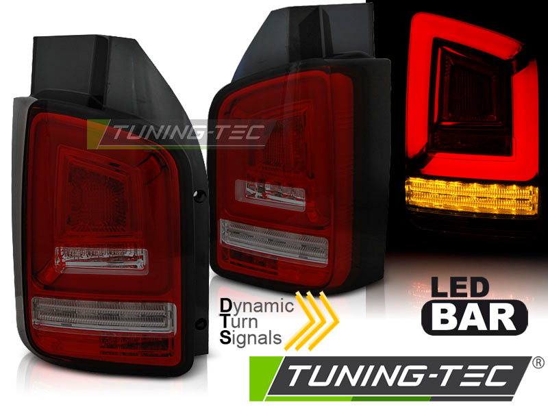 Feux arrière à LED rouges fumés SEQ compatibles VW T6 15-19 TR