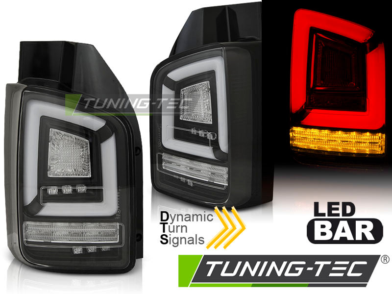 Feux arrière à LED noirs SEQ compatibles VW T6 15-19 TR