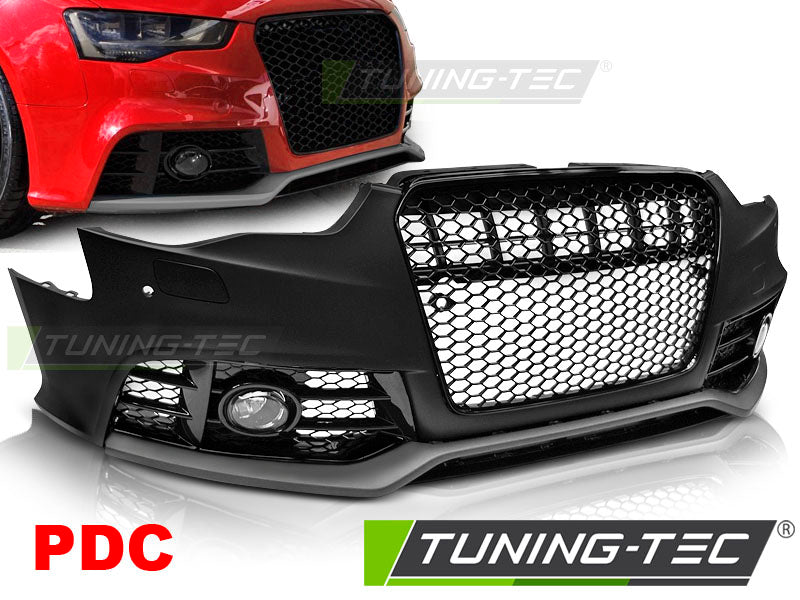 Pare-chocs avant sport noir PDC compatible avec Audi A5 11-16