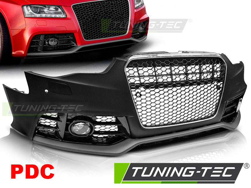 Pare-chocs avant sport chromé noir PDC compatible avec Audi A5 11-16