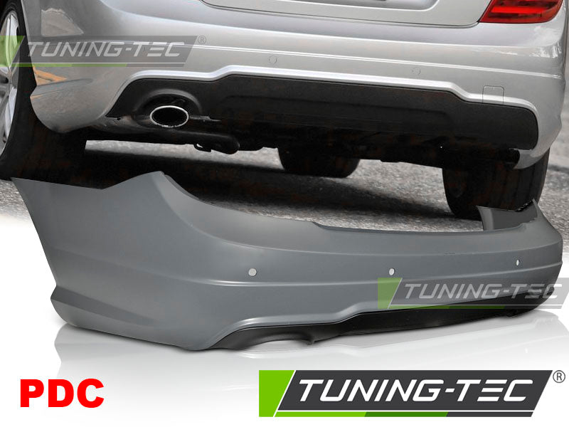 Pare-chocs arrière sport avec capteur de position PDC compatible avec Mercedes W204 Coupé/Limousine (2011-2014)