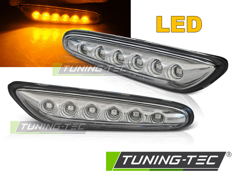 Clignotant latéral chromé à LED compatible BMW E46 / E60 / E87 / E90