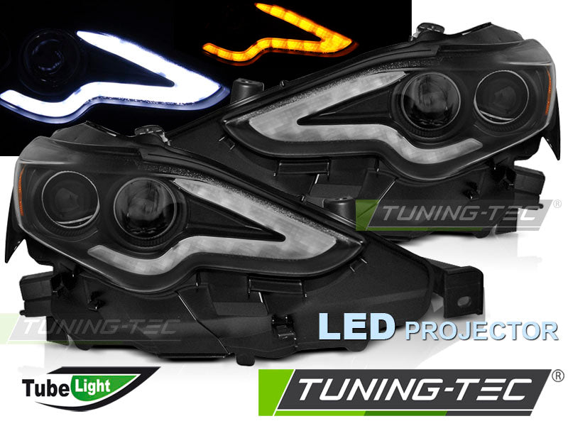 Tube projecteur LED noir pour Lexus IS 13-16