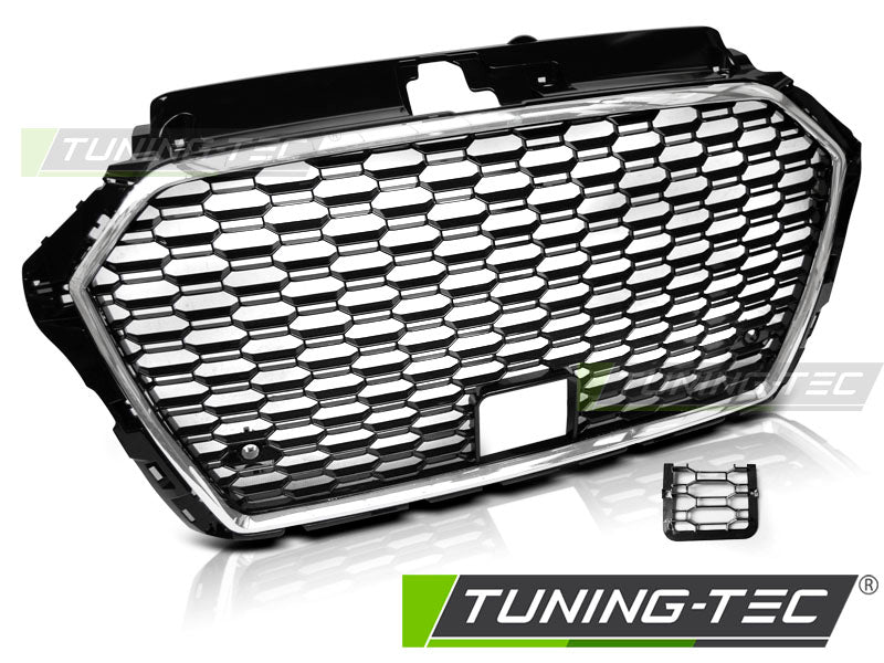 CALANDRE SPORT CHROMÉE NOIRE compatible AUDI A3 (8V) 17-20