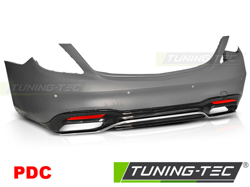 Pare-chocs arrière sport avec PDC compatible avec Mercedes Classe S W222 18-20