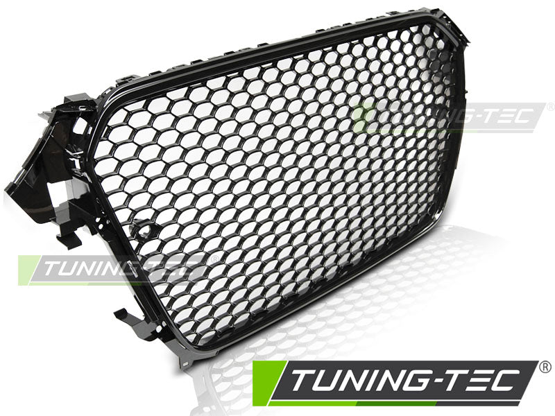 CALANDRE SPORT CADRE BRILLANT NOIR PDC compatible AUDI A4 B8 11.11-15