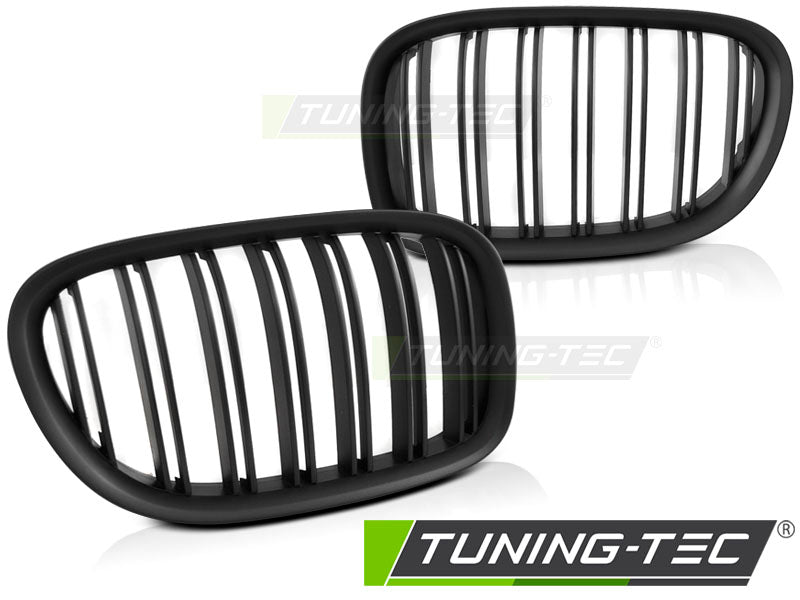 Calandre noire mate à double barre compatible BMW F01 09-15