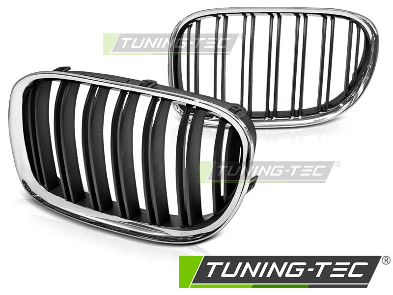 Calandre chromée noire à double barre compatible BMW F01 09-15