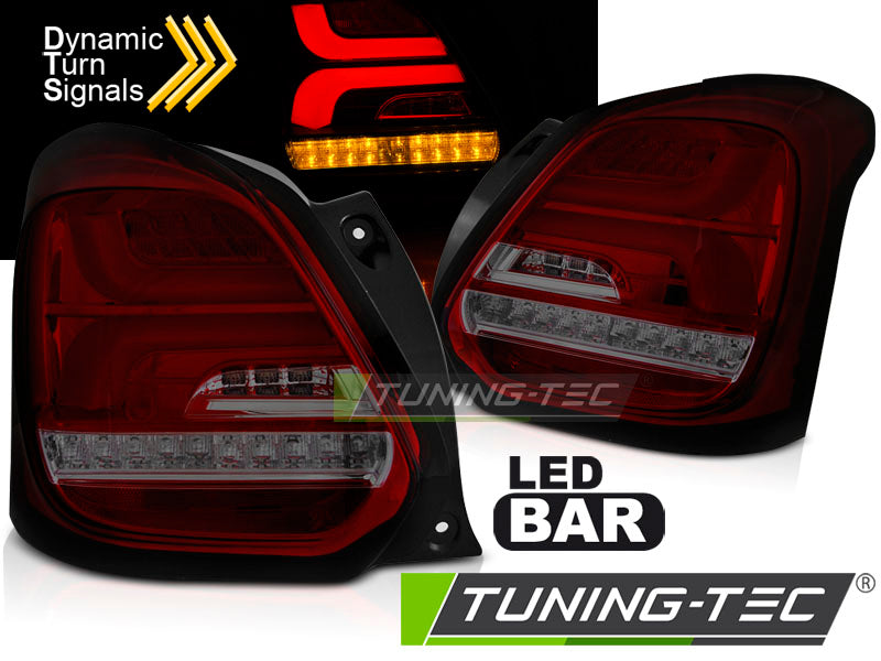 SUZUKI SWIFT VI 17-23 ROUGE FUMÉE LED SEQ