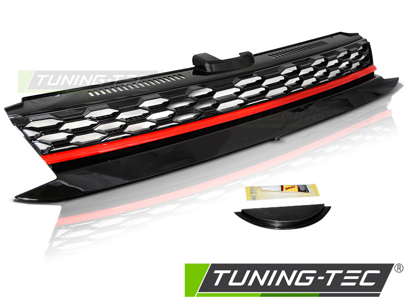 CALANDRE SPORT NOIRE ET ROUGE compatible VW GOLF 7 17-