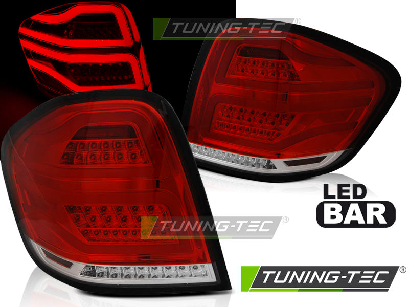 Feux arrière à LED rouges et blancs compatibles avec Mercedes Classe M W164 (2009-2011)