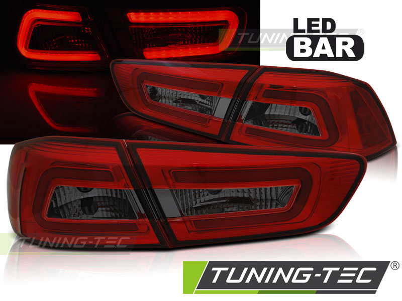 Barre LED rouge fumée pour Mitsubishi Lancer 8 Berline (2008-2011)