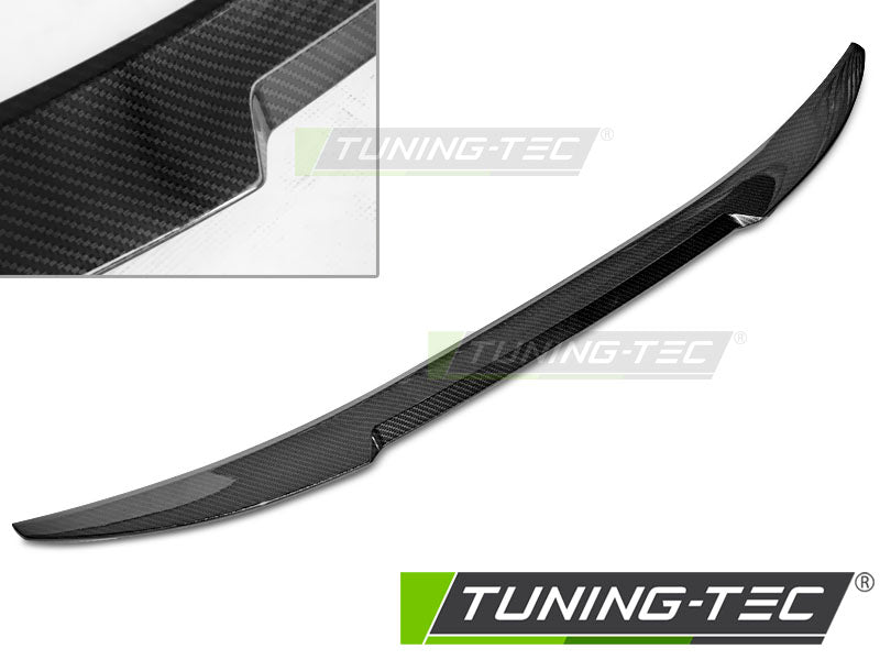 Aileron de coffre style V aspect carbone compatible BMW G30 17-20