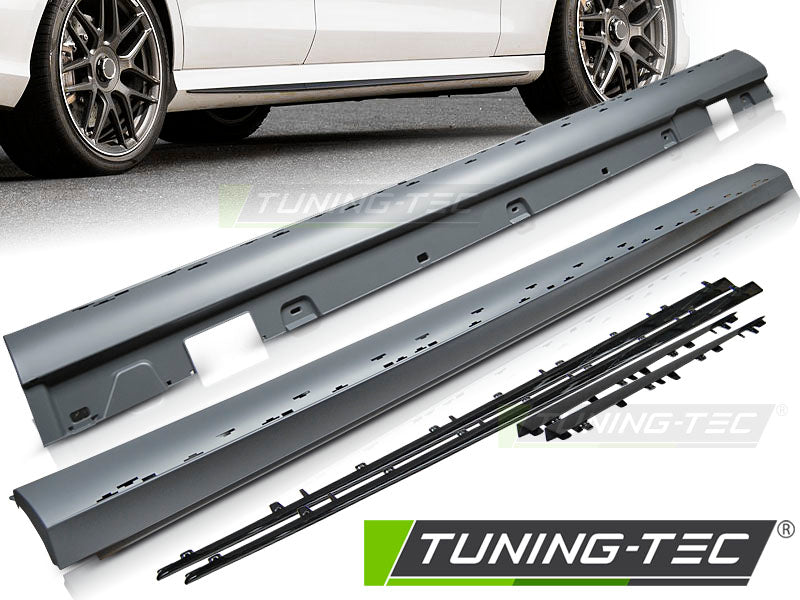 Bas de caisse sport noir brillant compatibles avec Mercedes W213 16-23