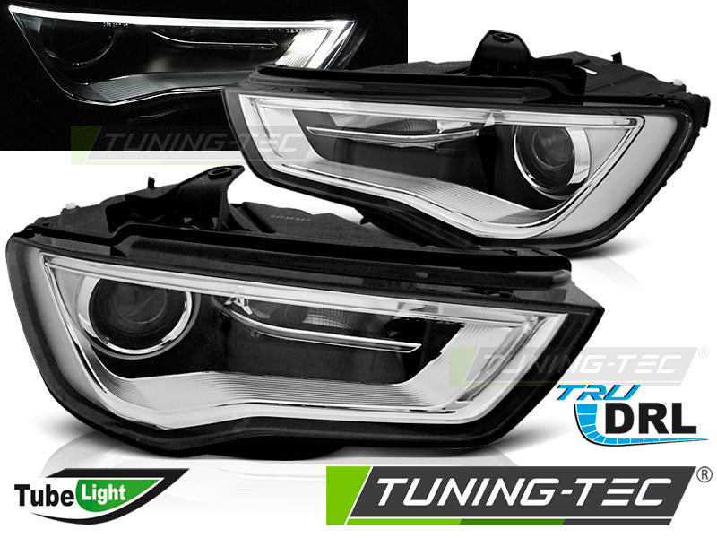 Phares tubulaires avec feux de jour (DRL) compatibles avec Audi A3 8V 12-16