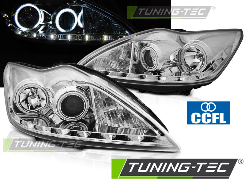 FORD FOCUS II 02.08-10 ANGEL EYES CCFL CHROMÉ