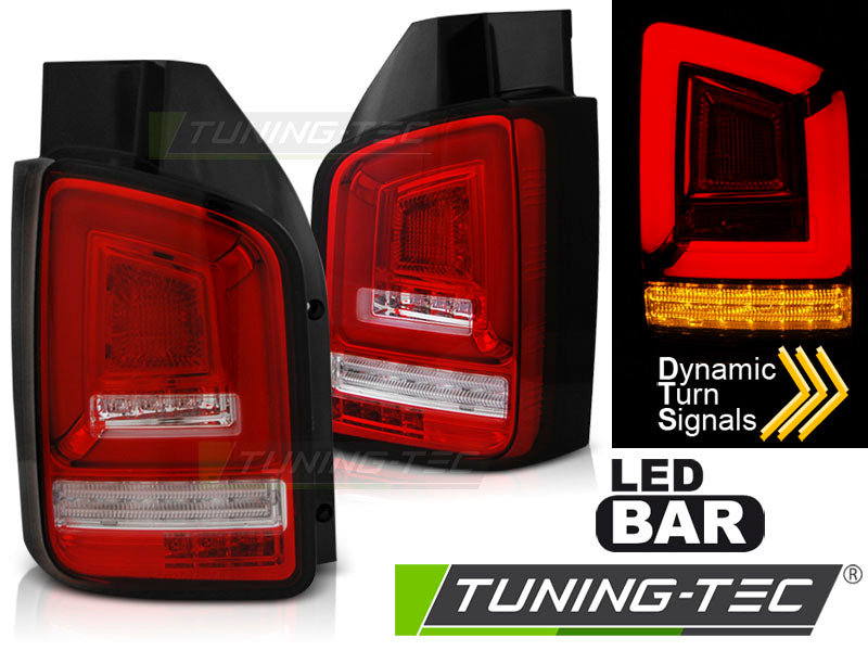 Feux arrière à LED rouges et blancs compatibles VW T5 04.03-09