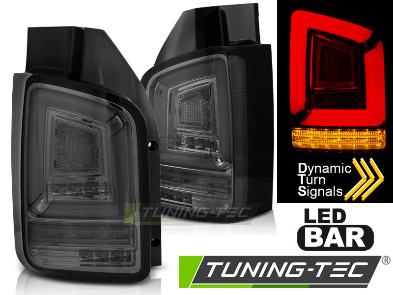 Feux arrière à LED fumés SEQ compatibles VW T5 04.03-09
