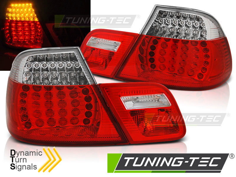 Feux arrière à LED rouge et blanc séquentiels compatibles avec BMW E46 Coupé (04.99-03.03)