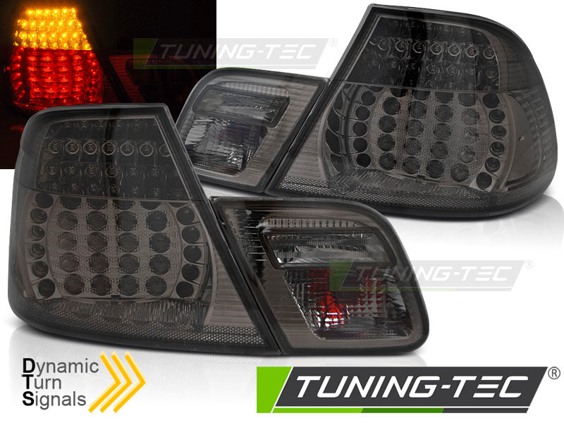Feux arrière à LED fumés SEQ compatibles BMW E46 Coupé 04.99-03.03
