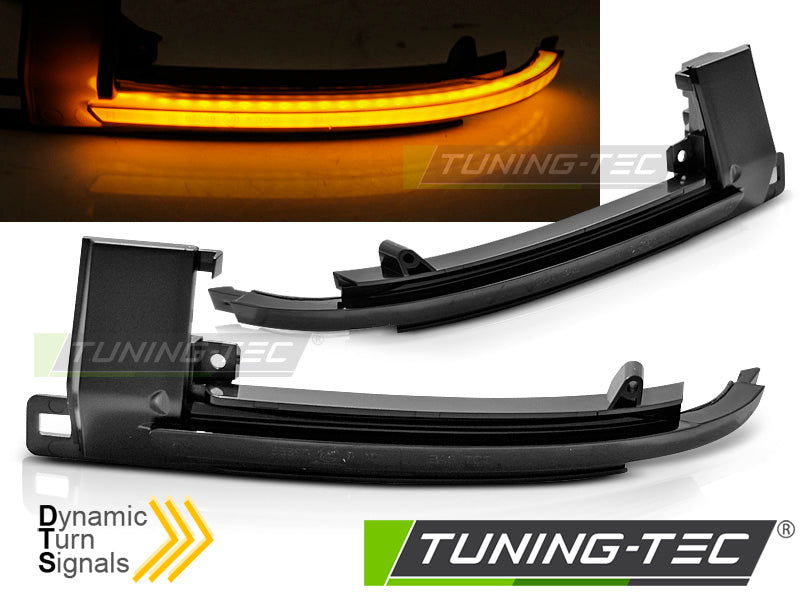 Clignotant latéral à LED fumé intégré au rétroviseur, compatible avec Audi A3 08-10/ A4 07-10/ A5 07-10/ A6 08-10/ Q3 11-17
