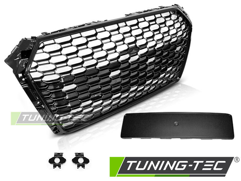 CALANDRE SPORT NOIR BRILLANT PDC compatible AUDI A4 B9 15-19