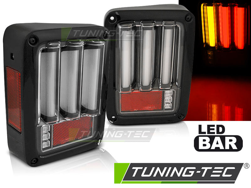 Barre LED noire pour Jeep Wrangler JK 07-18