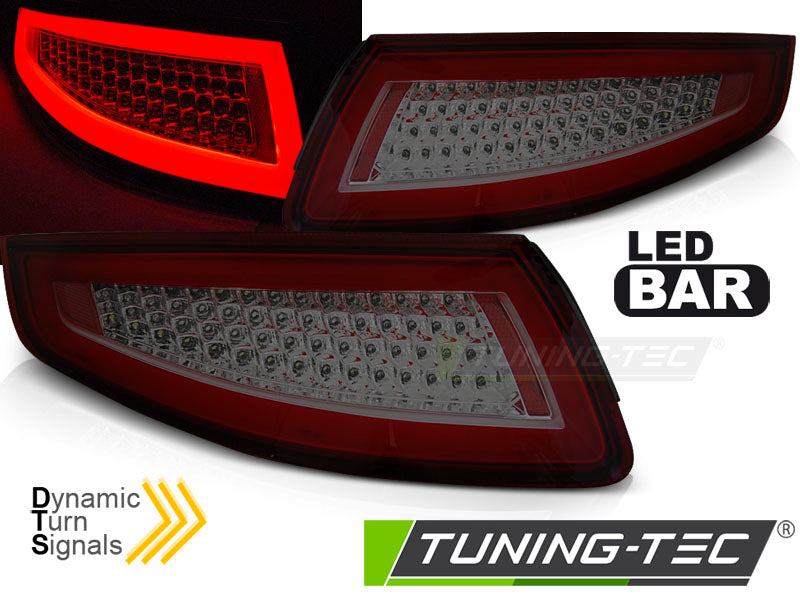 Feux arrière à LED rouges fumés SEQ compatibles avec Porsche 911 997 04-09