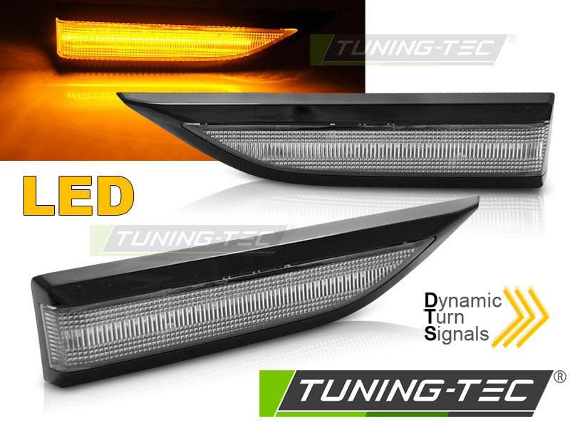 Clignotant latéral noir et blanc à LED, compatible VW T6 15-19