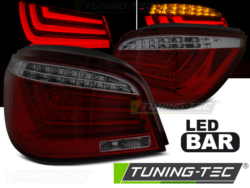 Feux arrière à LED à LED rouge fumé compatibles BMW E60 LCI 07-10