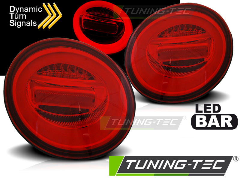 Feux arrière à LED rouges et blancs compatibles avec VW New Beetle 10.98-05