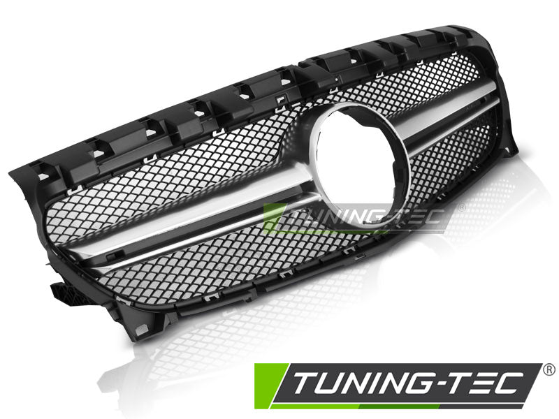 Calandre noire et argentée style sport compatible avec Mercedes CLA W117 13-19