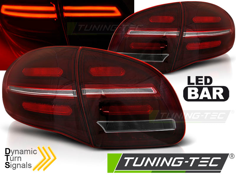 Feux arrière à LED rouges et blancs compatibles Porsche Cayenne 2010-2015