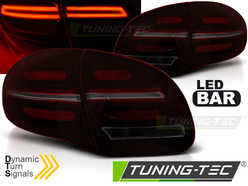 Feux arrière à LED rouges fumés SEQ compatibles Porsche Cayenne 10-15