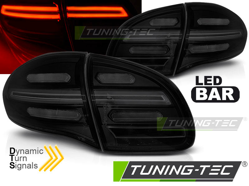 Feux arrière à LED fumés SEQ compatibles Porsche Cayenne 10-15
