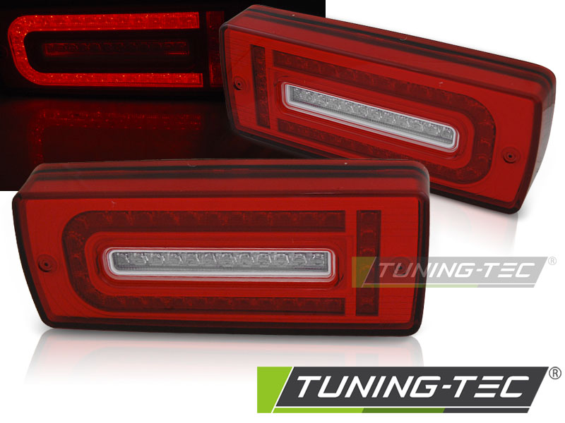 Feux arrière à LED rouges et blancs compatibles avec Mercedes Classe G W463 (2007-2018)