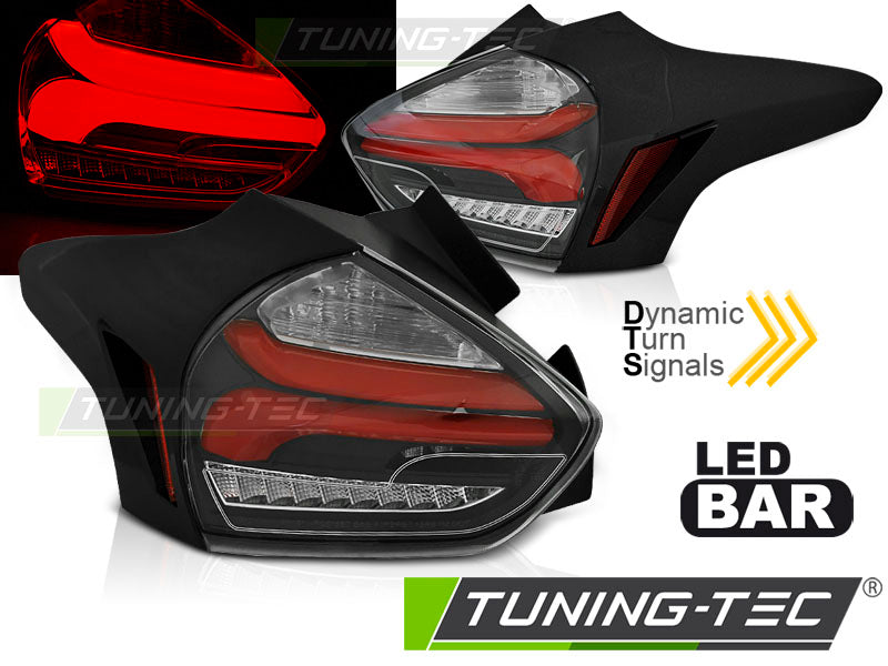 FORD FOCUS 3 15-18 HAYON NOIR ROUGE SÉQUENCE LED