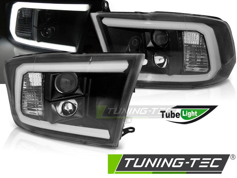 Feux tubulaires noirs pour Dodge Ram 09-18