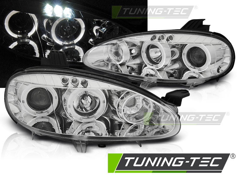 Phares Angel Eyes chromés pour Mazda MX5 01-05
