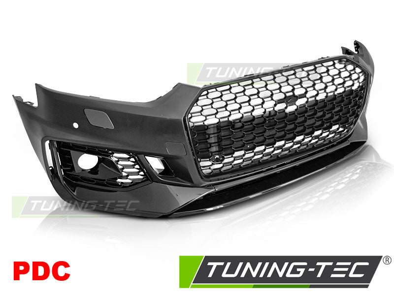 Pare-chocs avant sport noir PDC compatible avec Audi A5 F5 16-18
