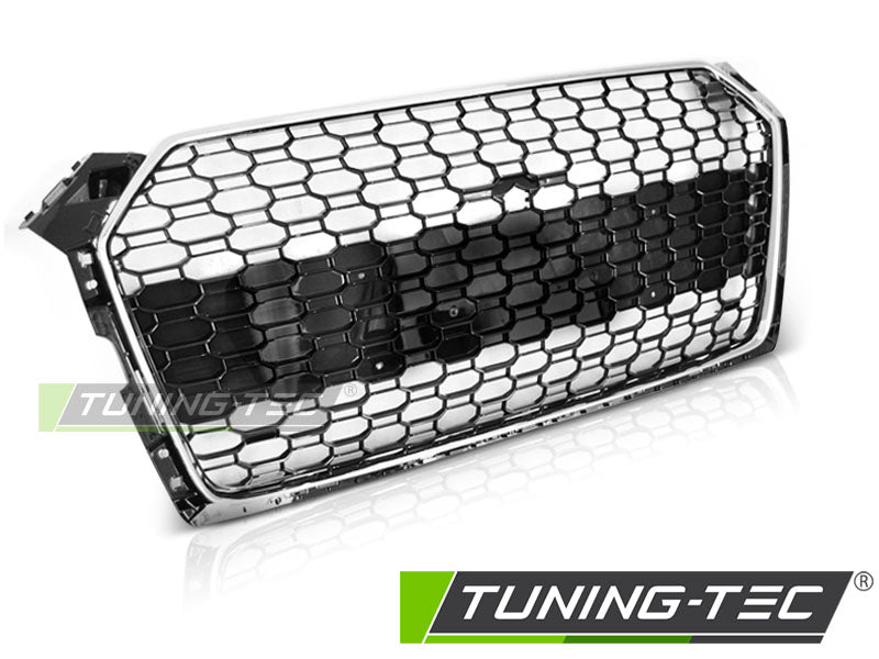 CALANDRE SPORT CHROMÉE NOIR BRILLANT compatible AUDI A5 16-19