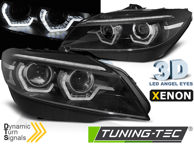 Phares au xénon avec feux de jour à LED noirs AFS SEQ compatibles BMW Z4 E89 09-13