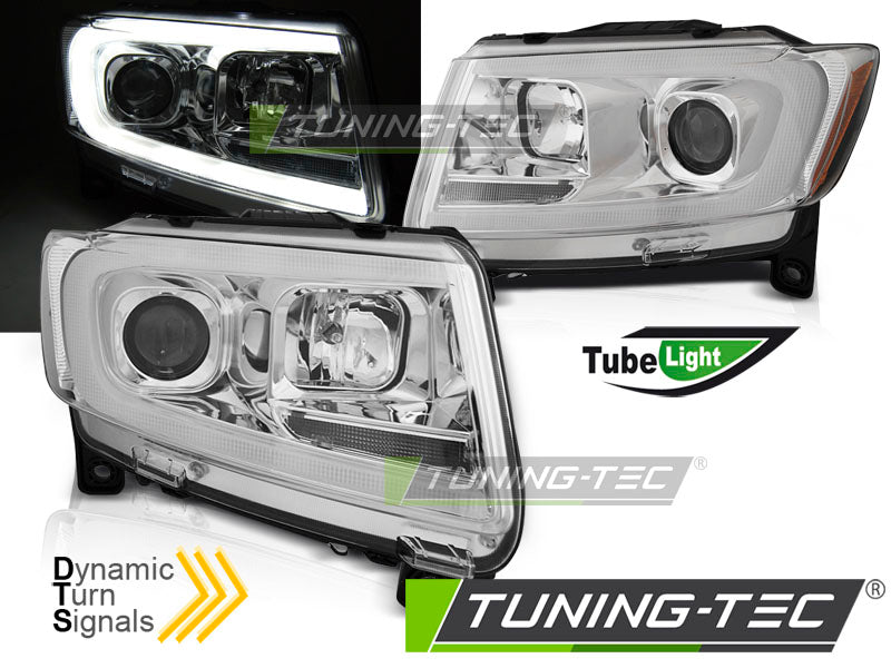 JEEP GRAND CHEROKEE 11-13 SÉQUENCE DE FEUX TUBE CHROMÉS