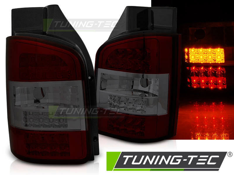 Feux arrière à LED rouge fumé compatibles avec VW T5 10-15 TRANSPORTER