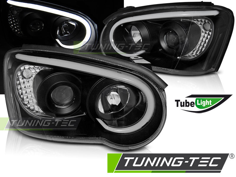 Feux tubulaires noirs pour Subaru Impreza II GD GG 03-05
