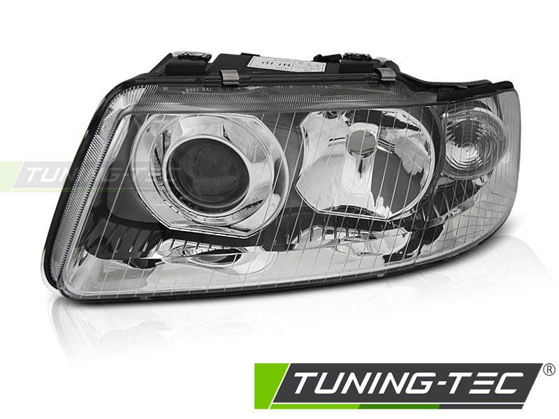 Phare chromé gauche TYC compatible avec Audi A3 8L 00-03